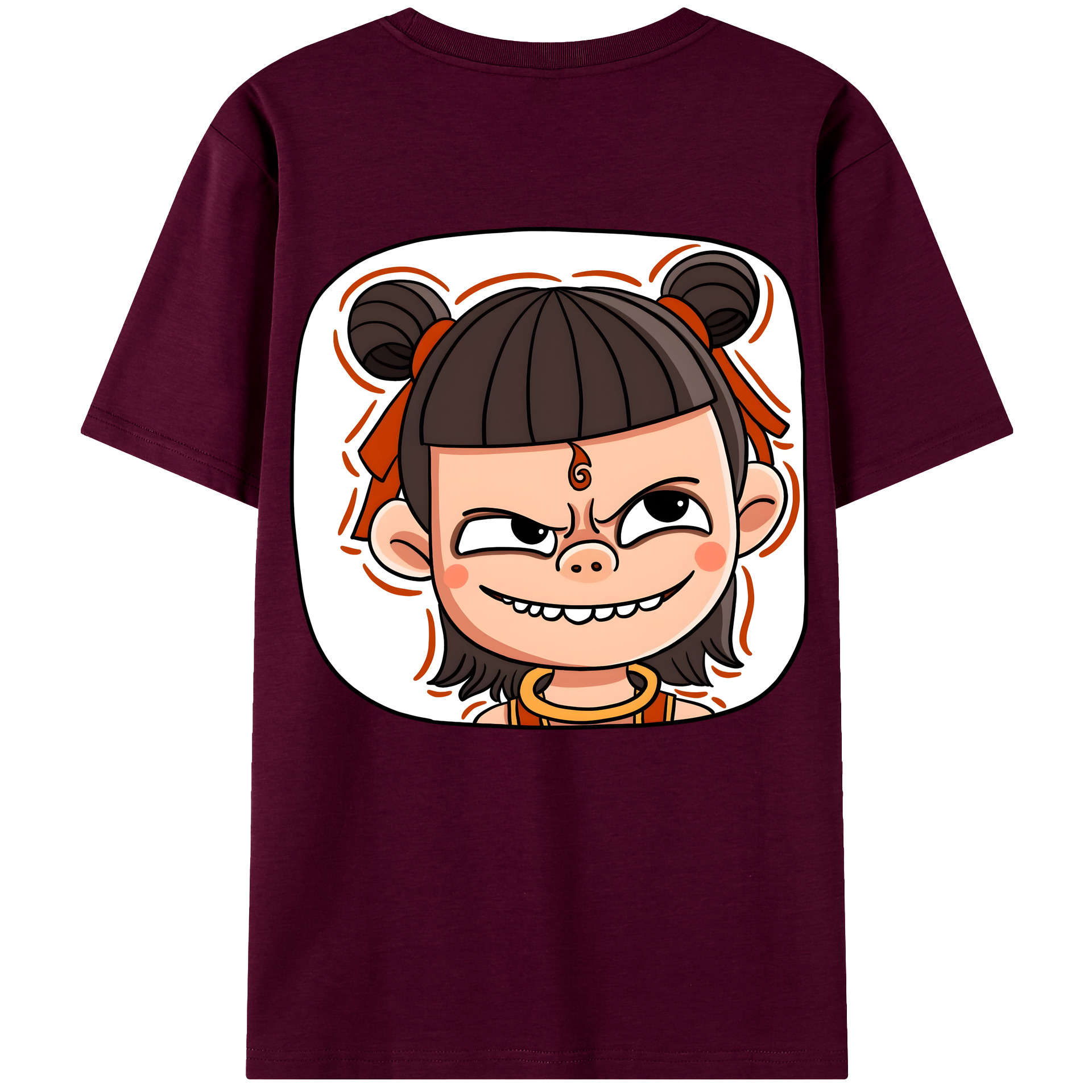 （画像用） Ne Zha 2 ナタ 魔童の大暴れ レディース半袖Tシャツ(バックプリント)